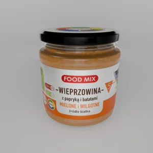 food mix mielone i wilgotne wieprzowina z papryką i batatami